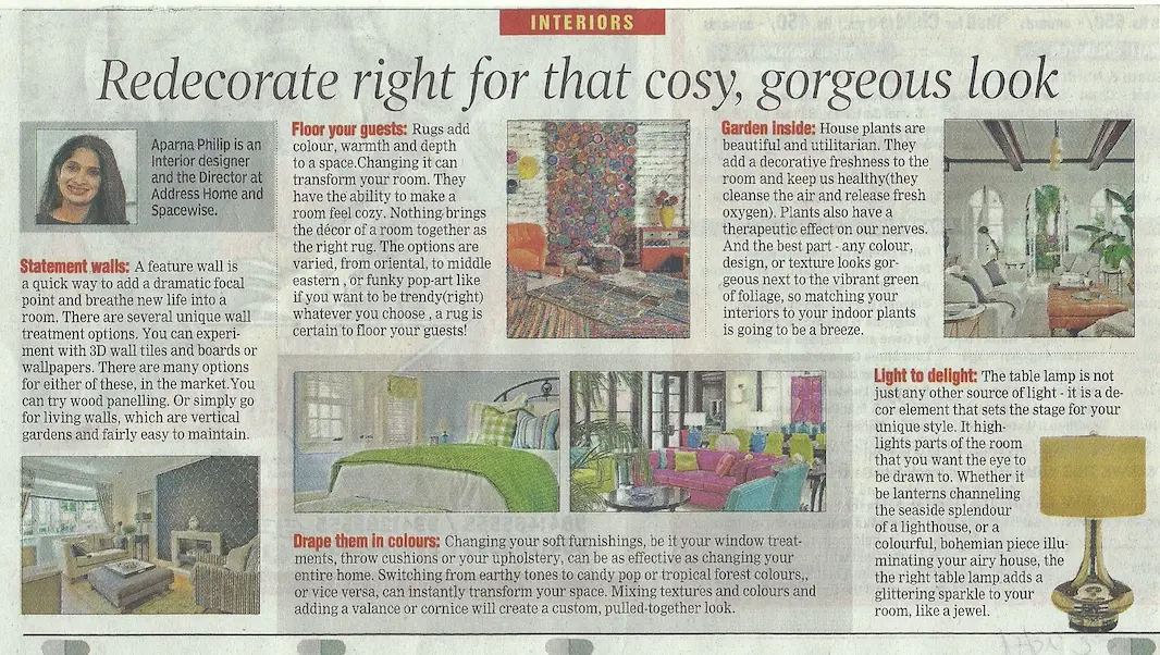 Redecorate right for that cosy, georgeous look